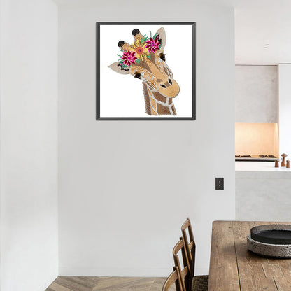Giraffe 30*30CM(Canvas) Special Shaped Drill Diamond Paiting