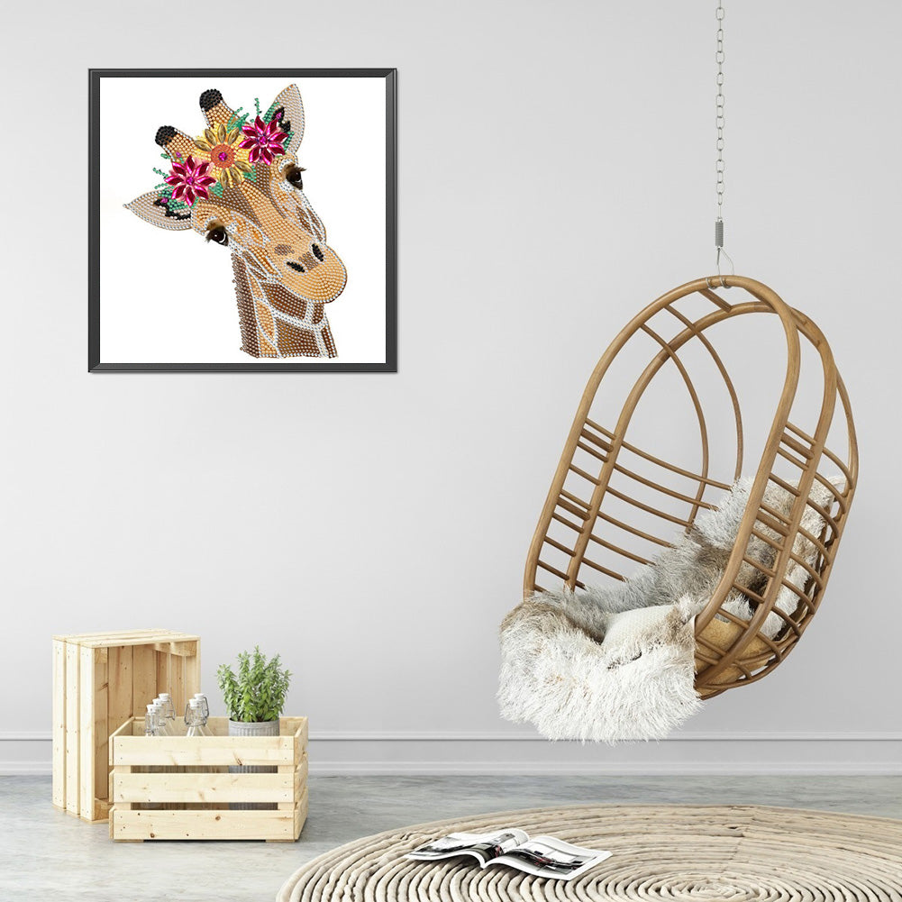 Giraffe 30*30CM(Canvas) Special Shaped Drill Diamond Paiting