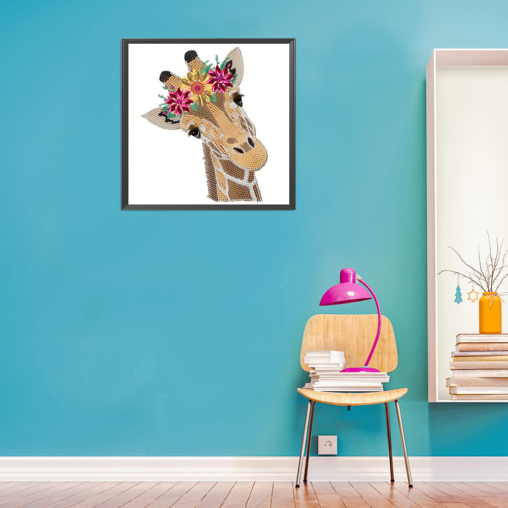 Giraffe 30*30CM(Canvas) Special Shaped Drill Diamond Paiting