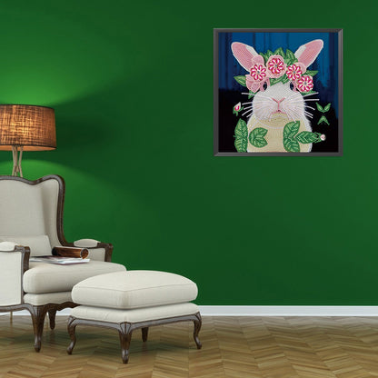 Rabbit 30*30CM(Canvas) Special Shaped Drill Diamond Paiting