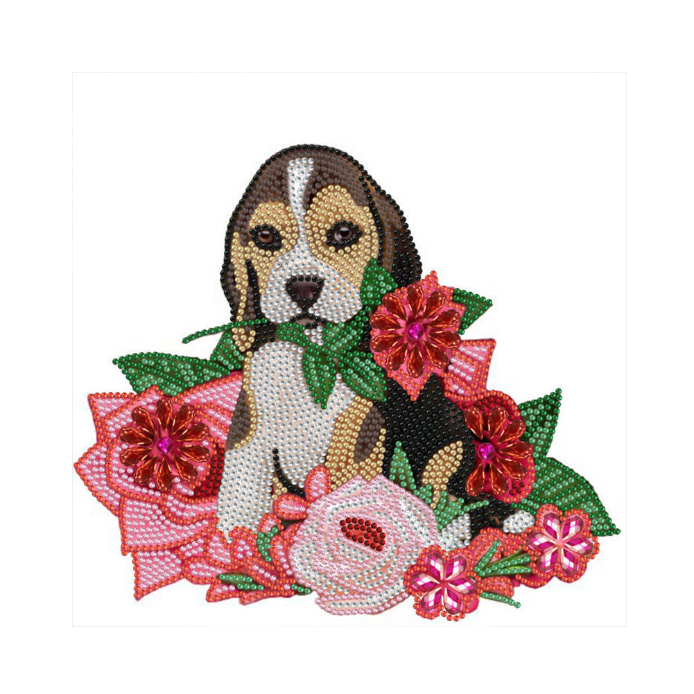 Dog 30*30CM(Canvas) Special Shaped Drill Diamond Paiting