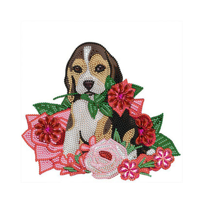 Dog 30*30CM(Canvas) Special Shaped Drill Diamond Paiting