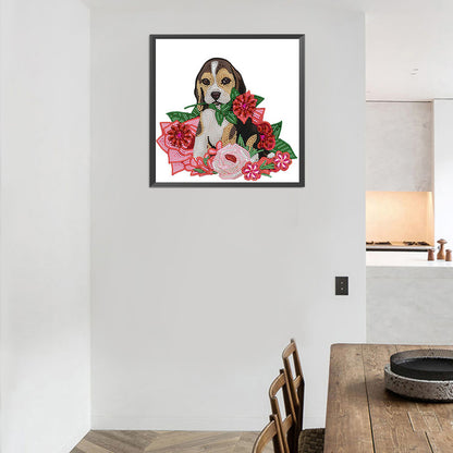 Dog 30*30CM(Canvas) Special Shaped Drill Diamond Paiting