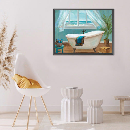 Tub 40*30CM(Canvas) Full Round Drill Diamond Painting