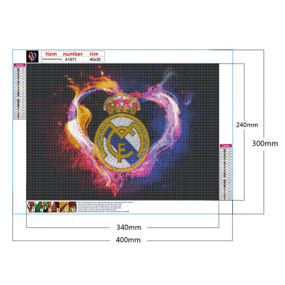 Flame Pattern 40*30CM(Canvas) Full Round Drill Diamond Painting