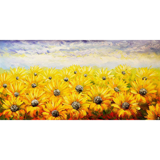 Sunflower 80*40CM(Canvas) Full Round Drill Diamond Painting