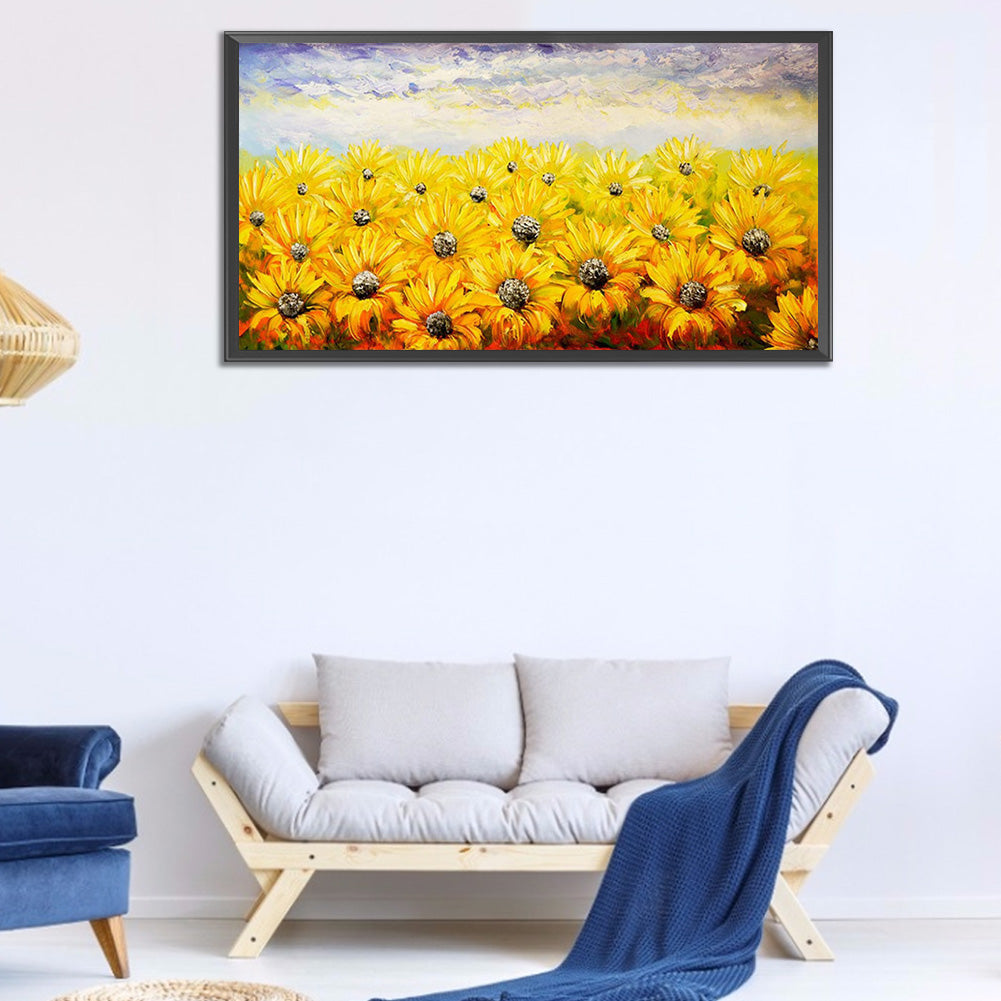 Sunflower 80*40CM(Canvas) Full Round Drill Diamond Painting