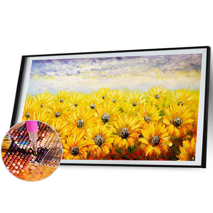 Sunflower 80*40CM(Canvas) Full Round Drill Diamond Painting