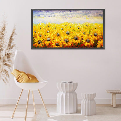 Sunflower 80*40CM(Canvas) Full Round Drill Diamond Painting