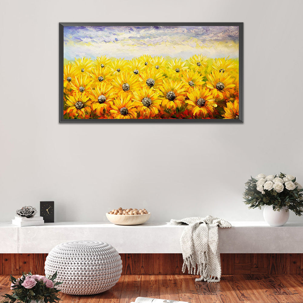 Sunflower 80*40CM(Canvas) Full Round Drill Diamond Painting