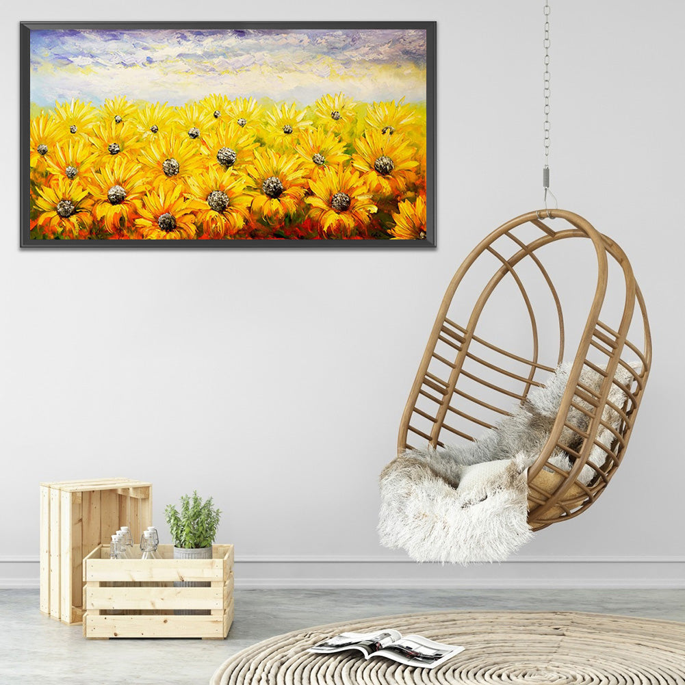 Sunflower 80*40CM(Canvas) Full Round Drill Diamond Painting