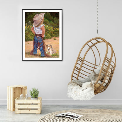 Play Child 30*40CM(Canvas) Full Round Drill Diamond Painting
