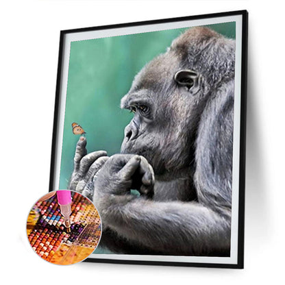 Gorilla 30*40CM(Canvas) Full Round Drill Diamond Painting