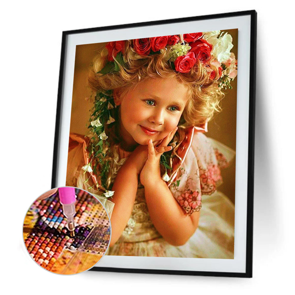 Little Girl 30*40CM(Canvas) Full Square Drill Diamond Painting