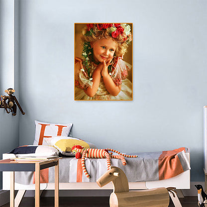 Little Girl 30*40CM(Canvas) Full Square Drill Diamond Painting