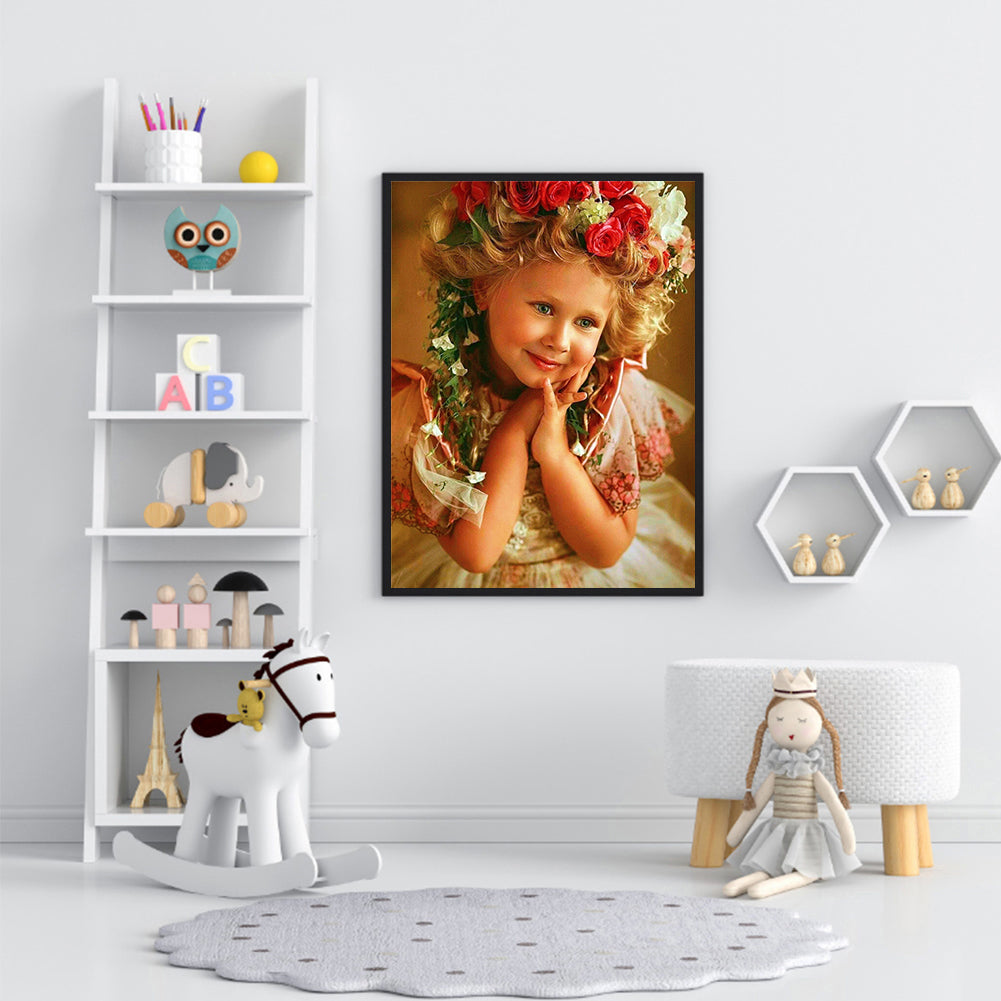 Little Girl 30*40CM(Canvas) Full Square Drill Diamond Painting