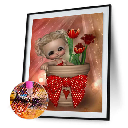 Big Eyes Girl 30*40CM(Canvas) Full Square Drill Diamond Painting