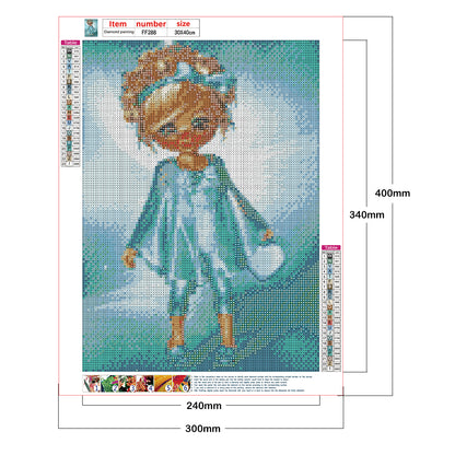 Big Eyes Girl 30*40CM(Canvas) Full Square Drill Diamond Painting