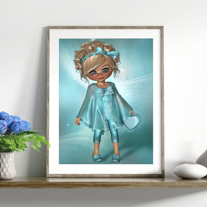 Big Eyes Girl 30*40CM(Canvas) Full Square Drill Diamond Painting