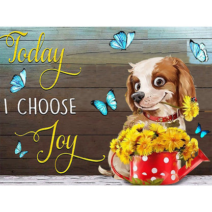 Dog English 40*30CM(Canvas) Full Round Drill Diamond Painting