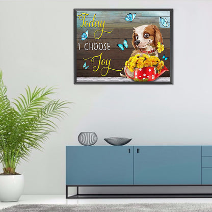 Dog English 40*30CM(Canvas) Full Round Drill Diamond Painting