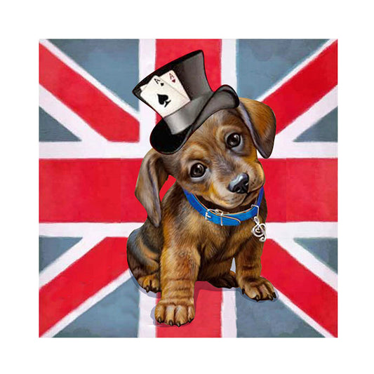 Dog 30*30CM(Canvas) Full Round Drill Diamond Painting