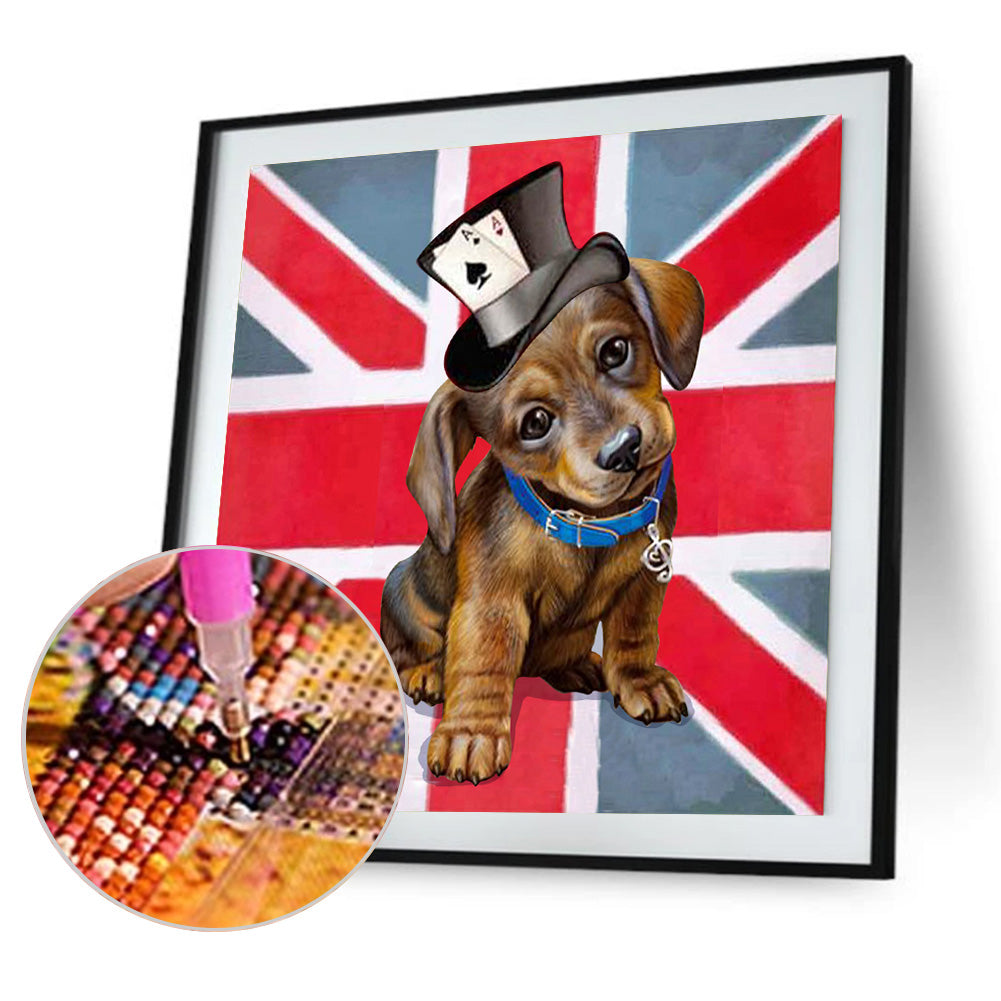 Dog 30*30CM(Canvas) Full Round Drill Diamond Painting