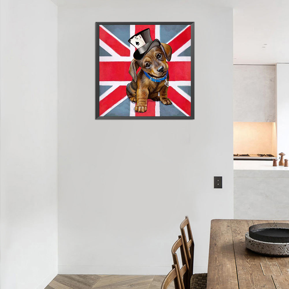 Dog 30*30CM(Canvas) Full Round Drill Diamond Painting