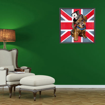Dog 30*30CM(Canvas) Full Round Drill Diamond Painting