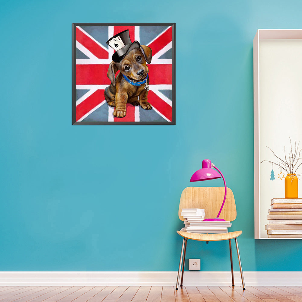 Dog 30*30CM(Canvas) Full Round Drill Diamond Painting