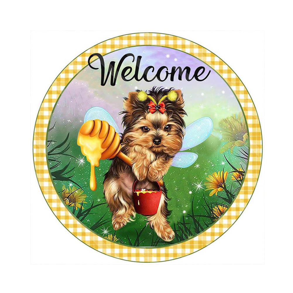 Dog 30*30CM(Canvas) Full Round Drill Diamond Painting