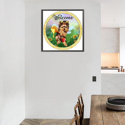 Dog 30*30CM(Canvas) Full Round Drill Diamond Painting