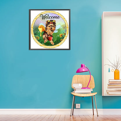 Dog 30*30CM(Canvas) Full Round Drill Diamond Painting