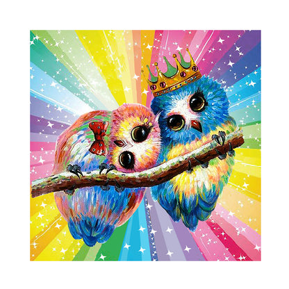 Owl 30*30CM(Canvas) Full Round Drill Diamond Painting