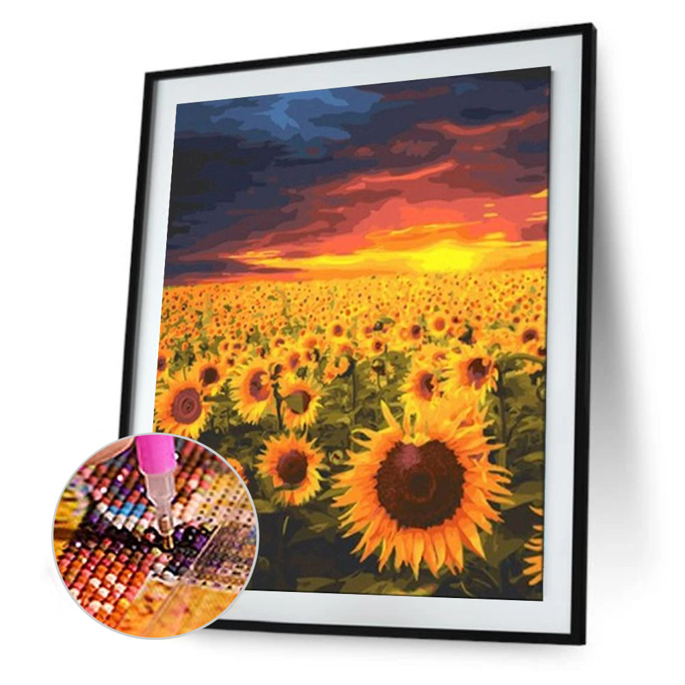 Sunflower 30*40CM(Canvas) Full Round Drill Diamond Painting