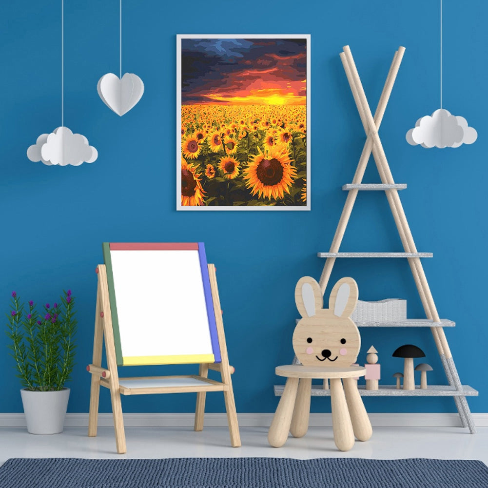 Sunflower 30*40CM(Canvas) Full Round Drill Diamond Painting