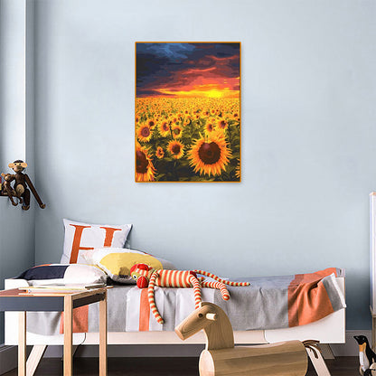 Sunflower 30*40CM(Canvas) Full Round Drill Diamond Painting