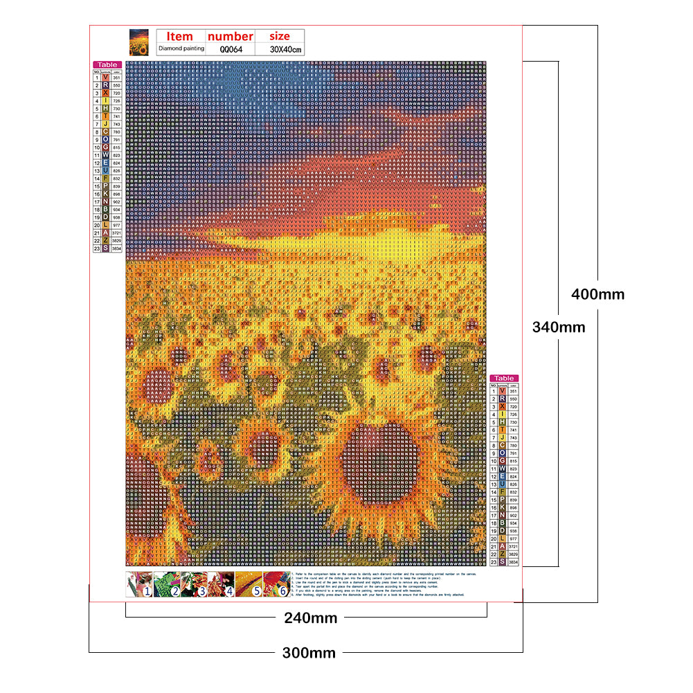 Sunflower 30*40CM(Canvas) Full Round Drill Diamond Painting