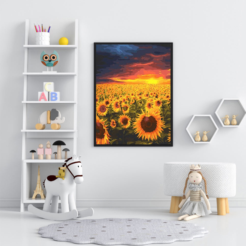 Sunflower 30*40CM(Canvas) Full Round Drill Diamond Painting