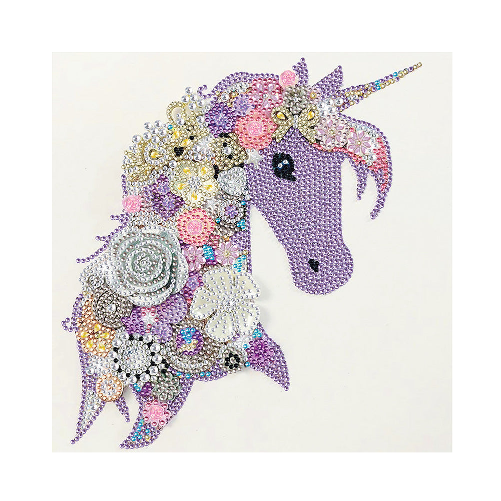 Purple Unicorn 30*30CM(Canvas) Special Shaped Drill Diamond Paiting