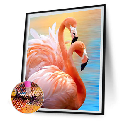 Flamingo 30*40CM(Canvas) Full Round Drill Diamond Painting