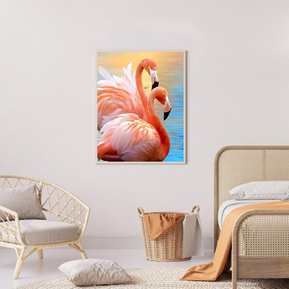 Flamingo 30*40CM(Canvas) Full Round Drill Diamond Painting