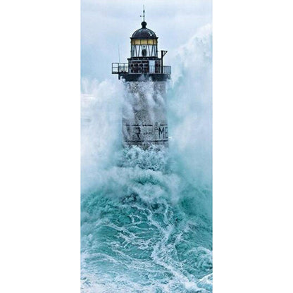 Seaside Lighthouse 40*80CM(Canvas) Full Round Drill Diamond Painting