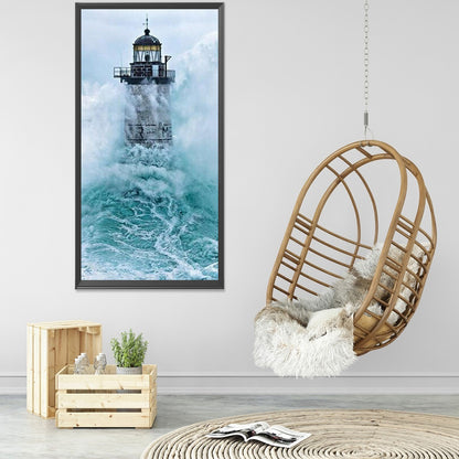 Seaside Lighthouse 40*80CM(Canvas) Full Round Drill Diamond Painting