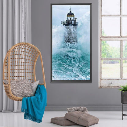 Seaside Lighthouse 40*80CM(Canvas) Full Round Drill Diamond Painting