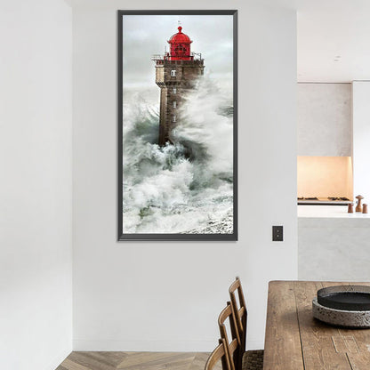 Seaside Lighthouse 40*80CM(Canvas) Full Round Drill Diamond Painting