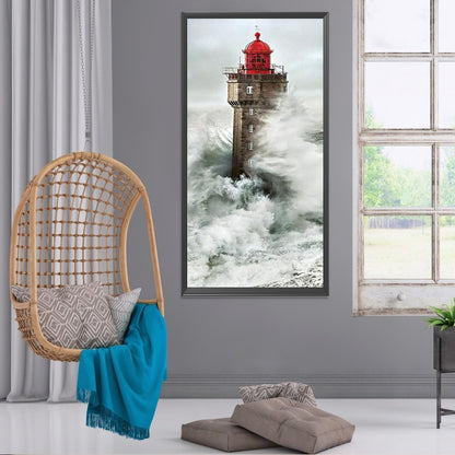 Seaside Lighthouse 40*80CM(Canvas) Full Round Drill Diamond Painting