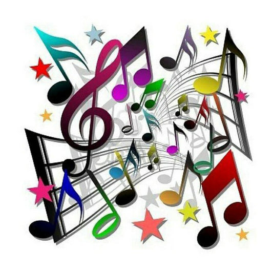 Musical Note 30*30CM(Canvas) Full Round Drill Diamond Painting