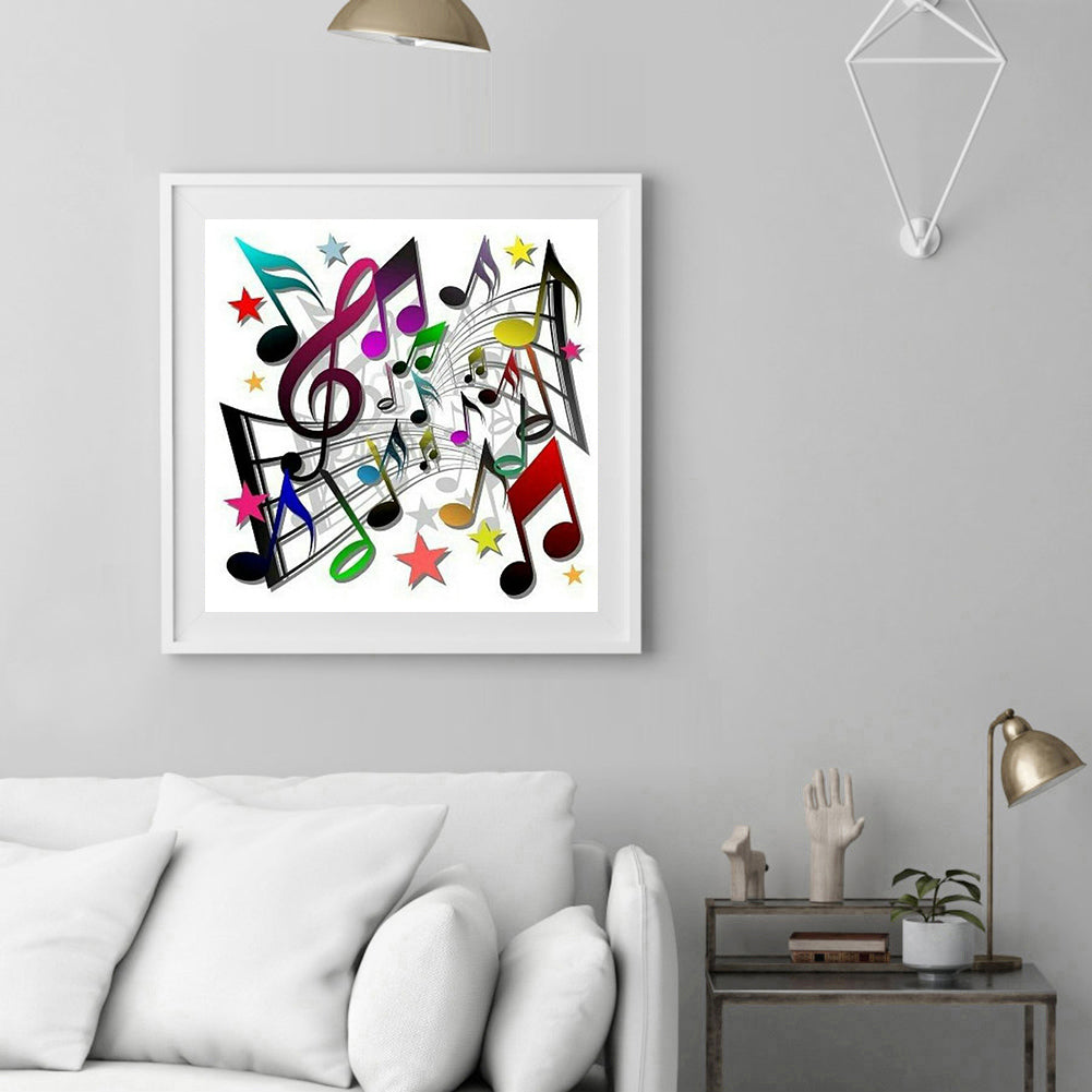 Musical Note 30*30CM(Canvas) Full Round Drill Diamond Painting