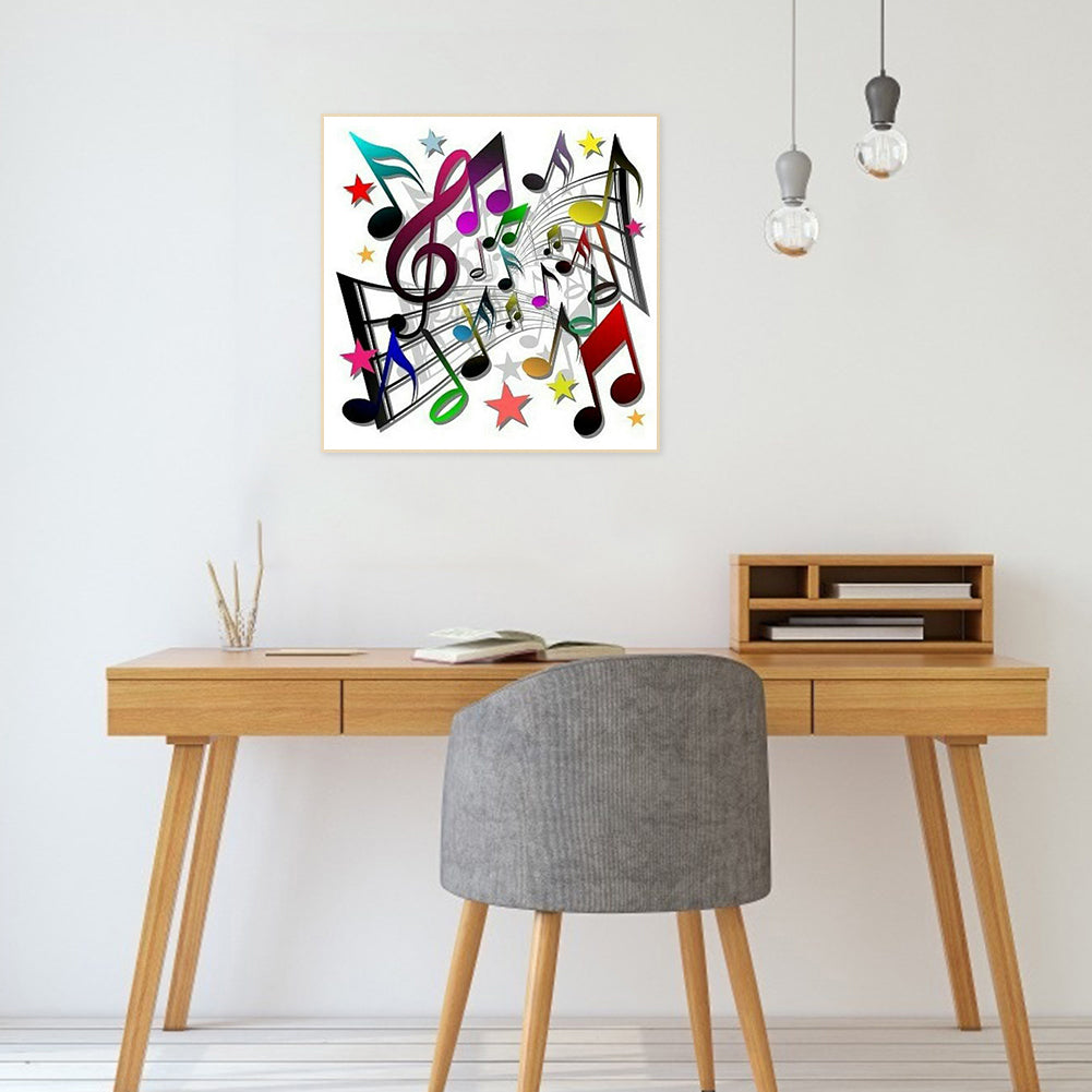 Musical Note 30*30CM(Canvas) Full Round Drill Diamond Painting